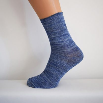 Moške nogavice brez elastike Slovenske nogavice Barva modra 1